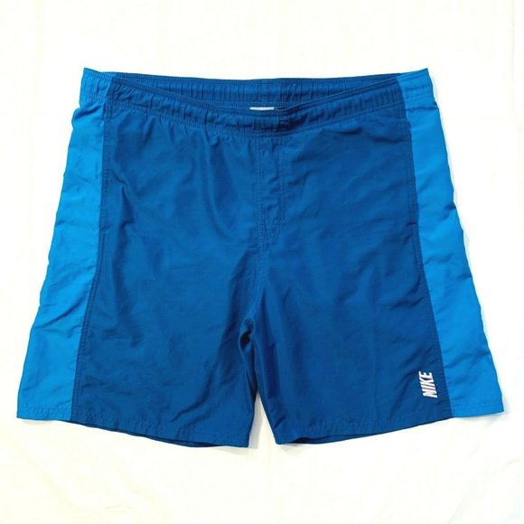Vintage Nike Spell Out Mesh Lined‎ Swim Trunks L - Picture 1 of 12